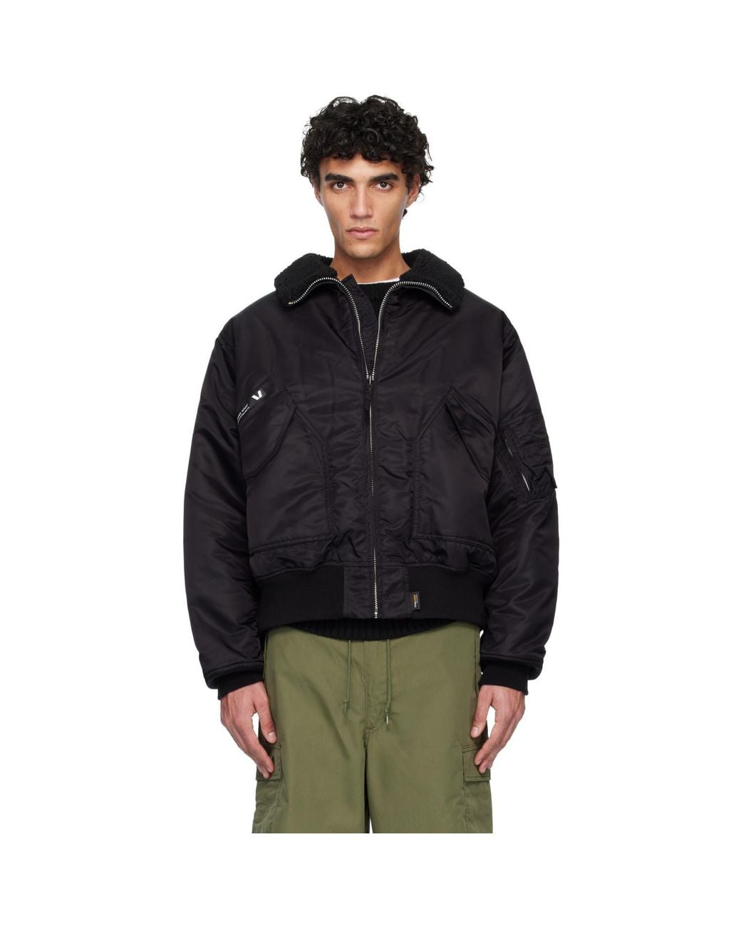 (w)taps Black Drab Es Pilot Jacket for men