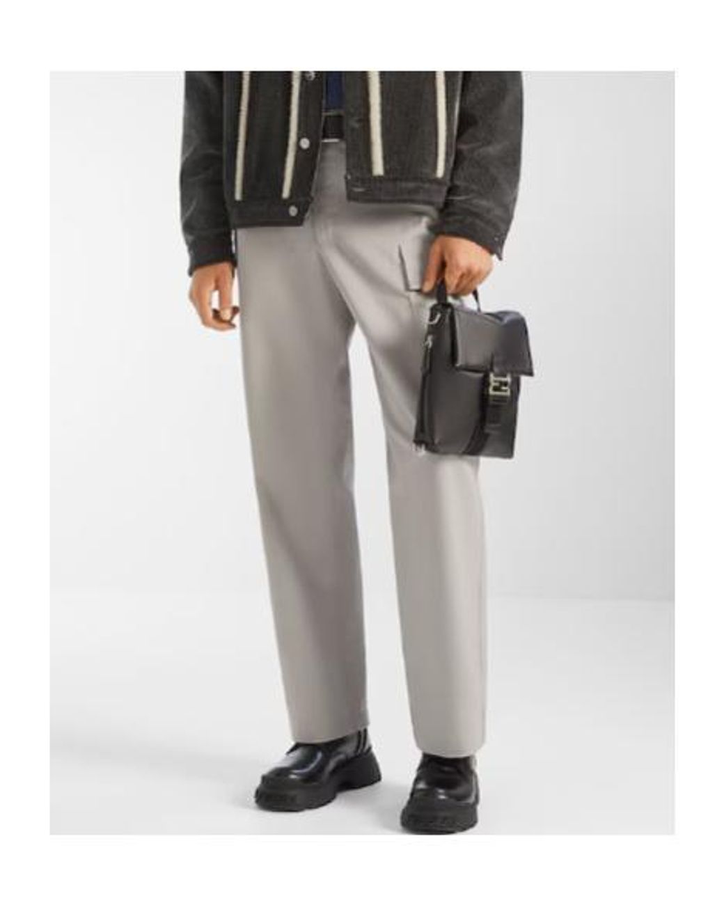 Fendi Gray Cargo Tailored Pants for men