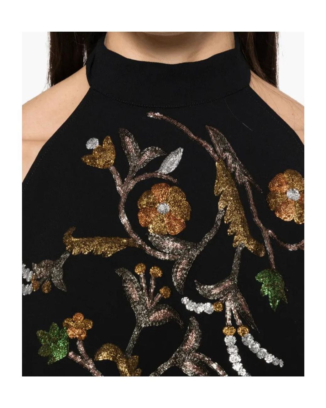 Dries Van Noten Black Emb Top