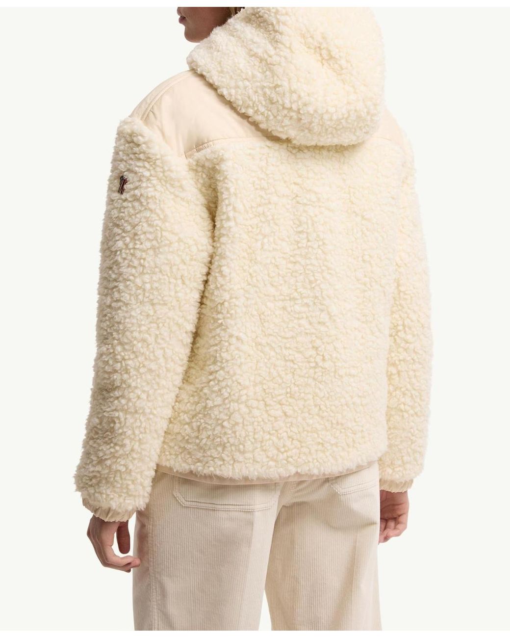 Moncler Natural Grenoble Hooded Zip-Up Jacket