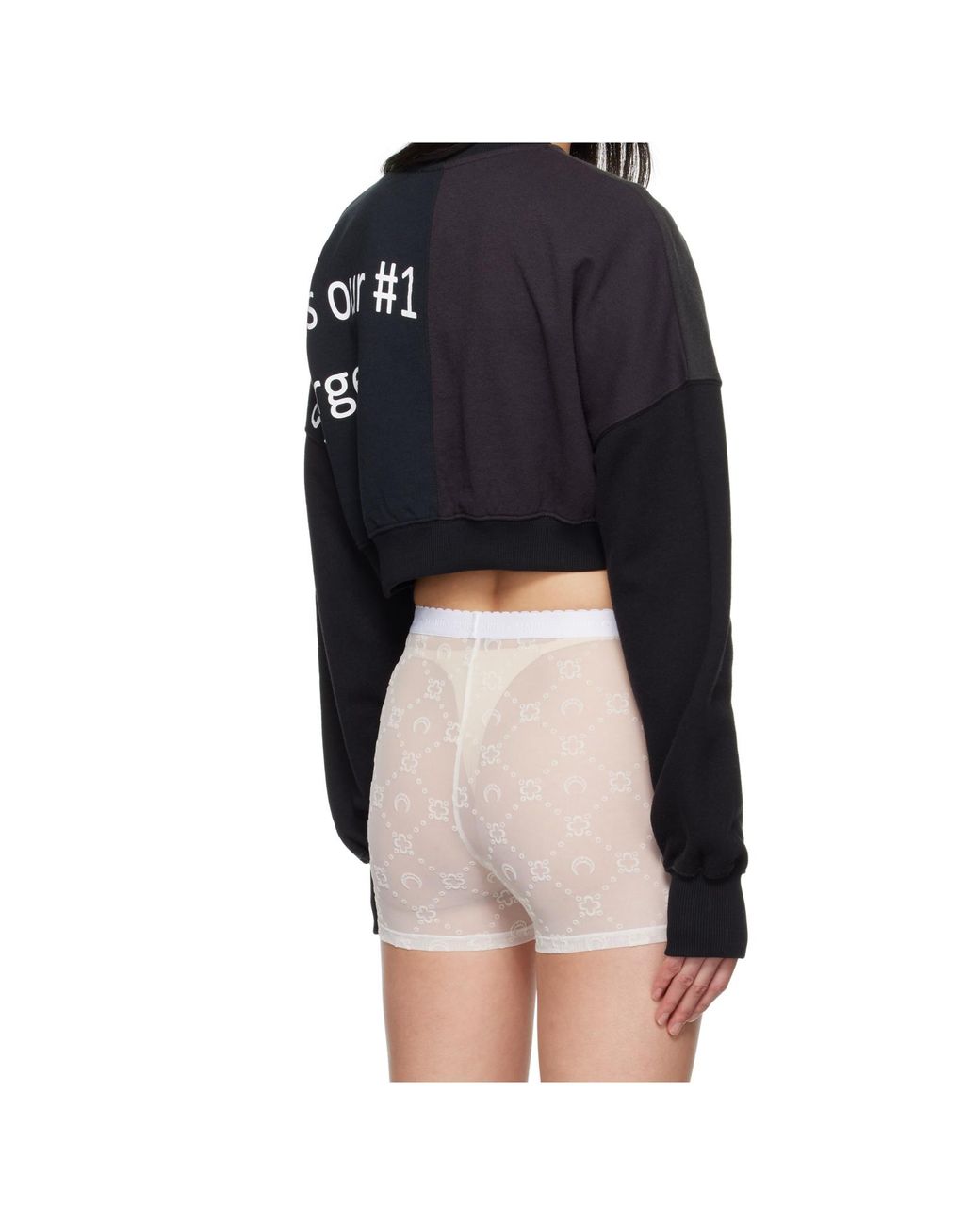 MARINE SERRE Black Graphic Sweatshirt