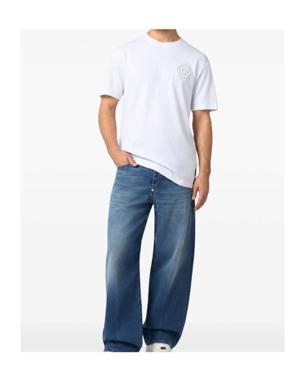 Philipp Plein White Short-Sleeved T-Shirt for men