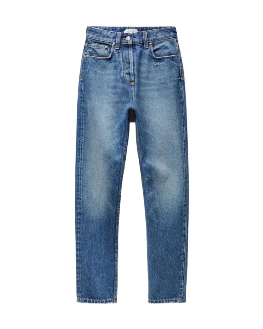 Versace Blue High Waist Straight-Leg Jeans