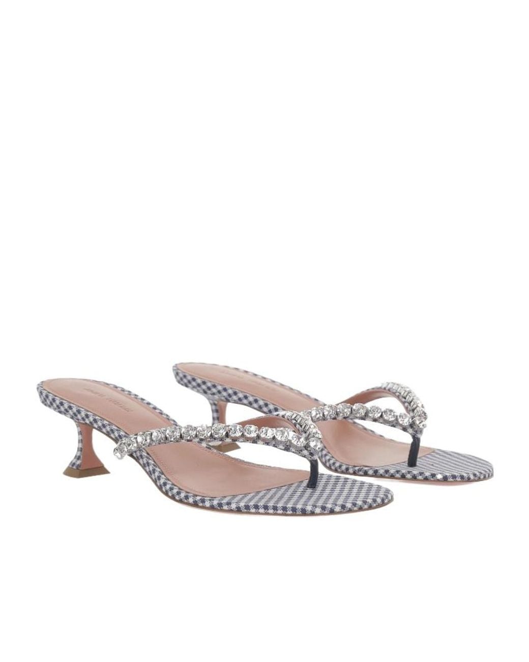 AMINA MUADDI White Gigi Satin Sandals