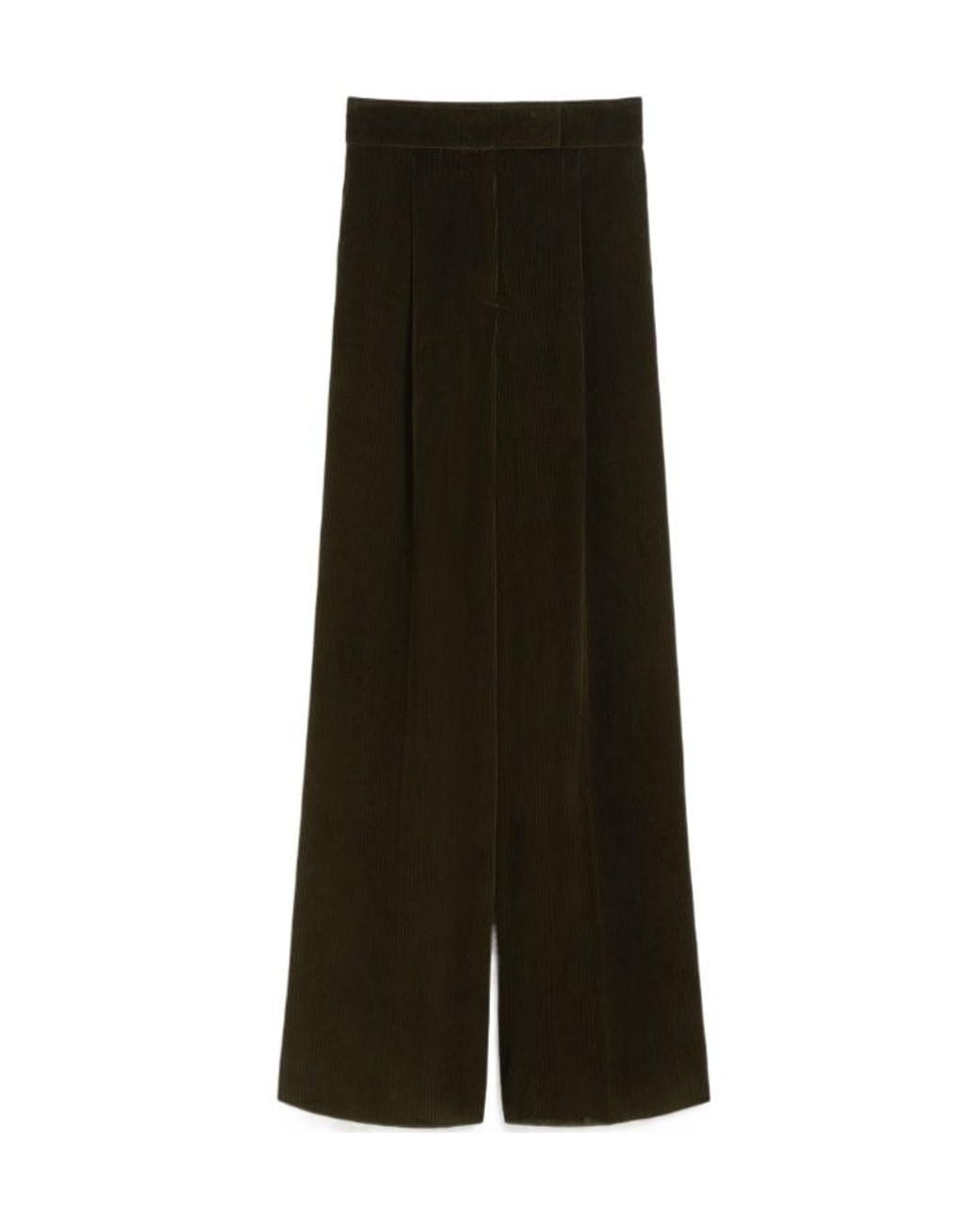 Max Mara Brown Bosso1234 High-Waist Wide-Leg Pants