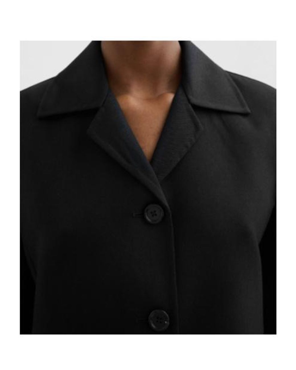 Jil Sander Black Twill Coat