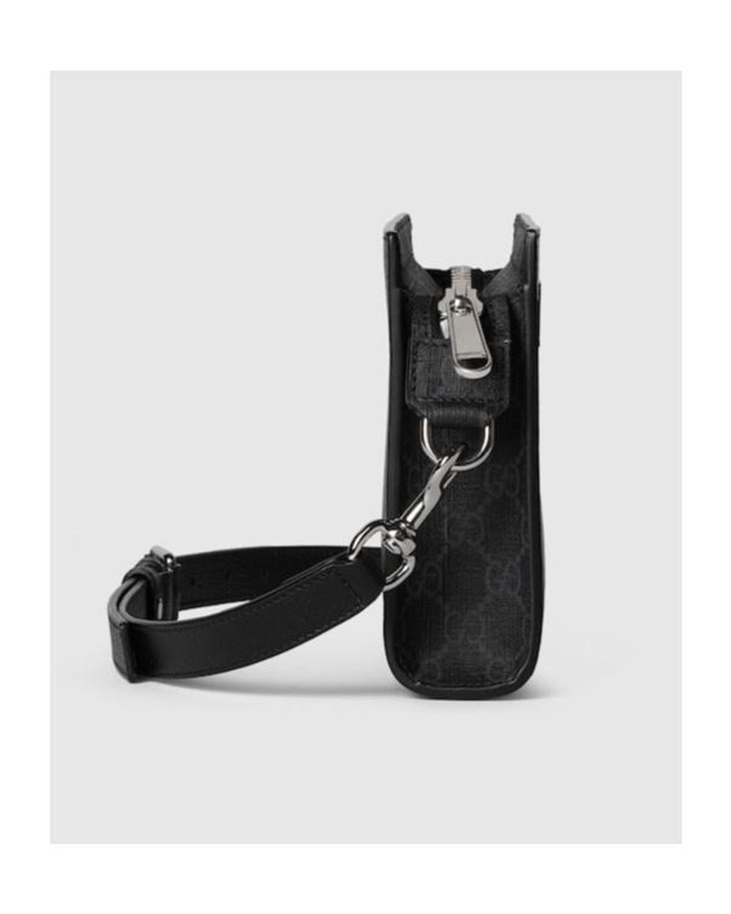 Gucci Black Logo Patch Super Mini Crossbody Bag for men
