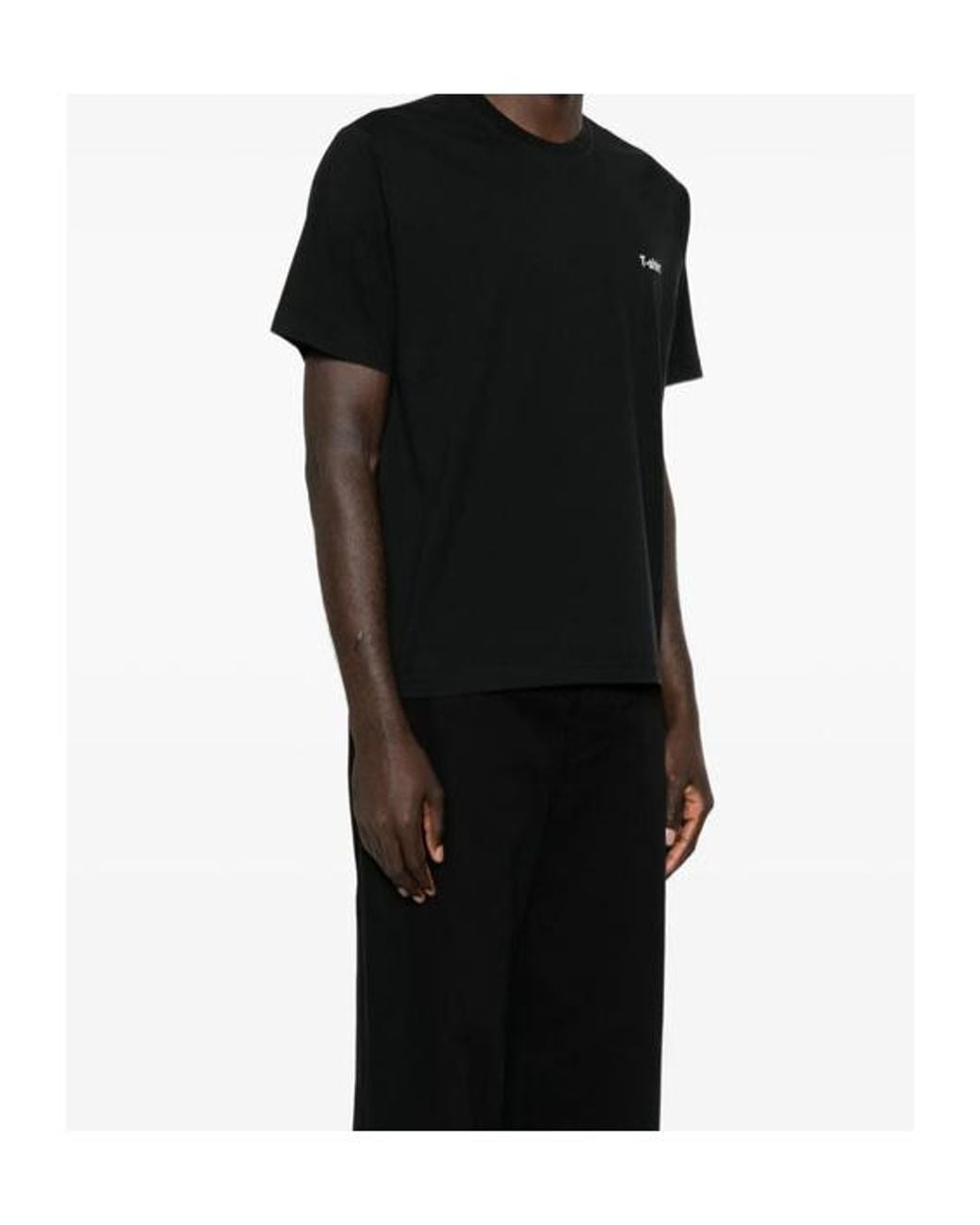 Vetements Black Short-Sleeved Crewneck T-Shirt for men