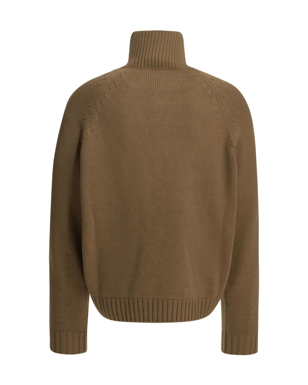 Tom Ford Green Ribbed Half-Zip Knitted Sweater for men