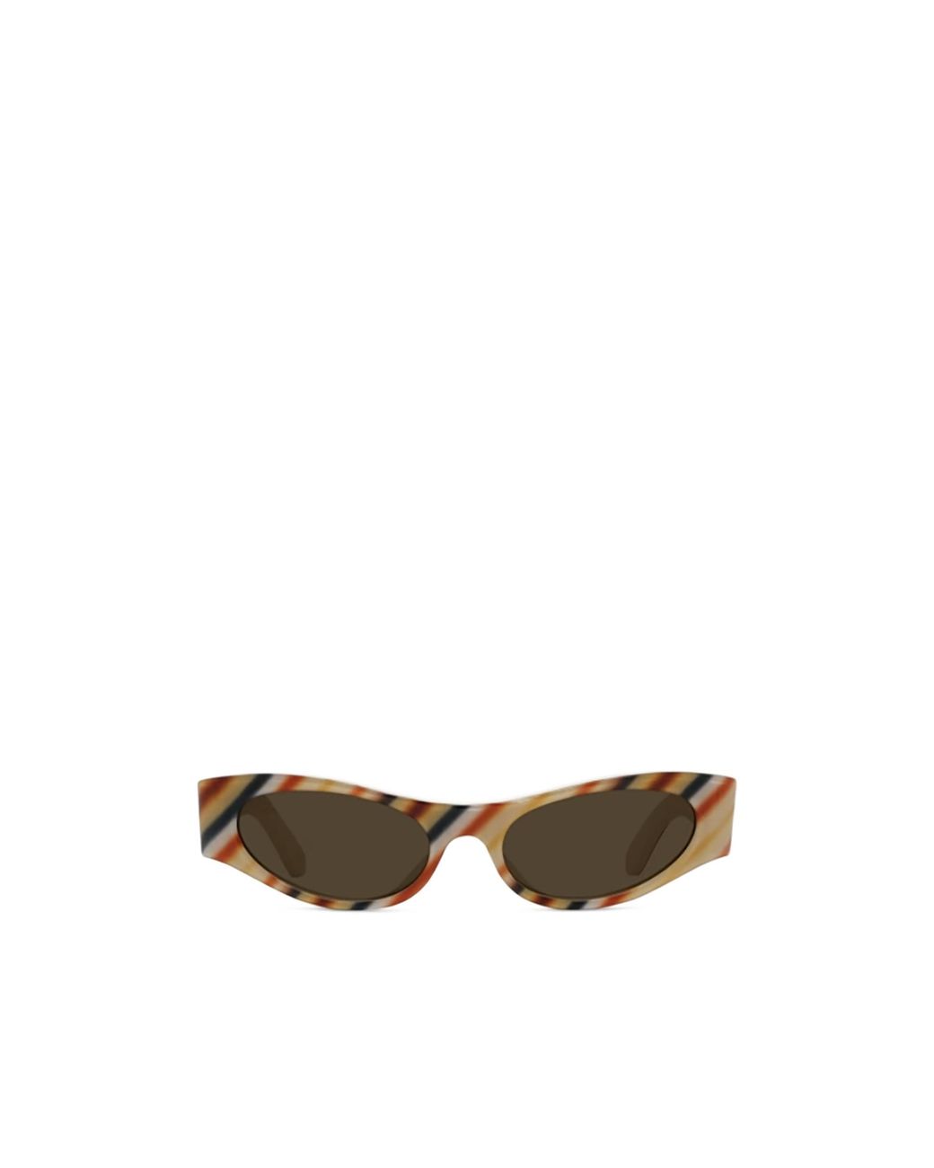 Loewe Multicolor Oval Stripe-Frame Sunglasses