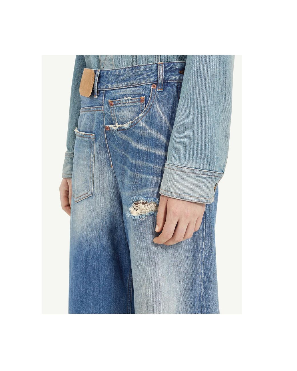 ◆MM6 Maison Margiela◆ Twist Distressed Wide Leg ジーンズ MM6 Maison Margiela Twist Wide Leg Jeans | Shopbop