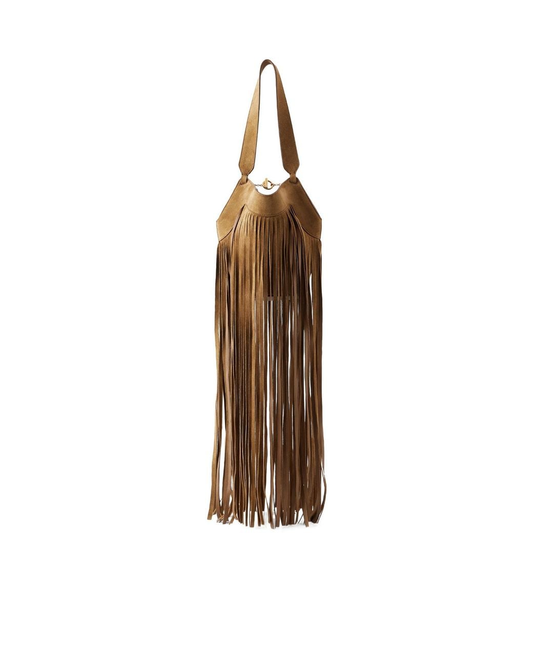Khaite Brown Lotus Fringed Leather Tote