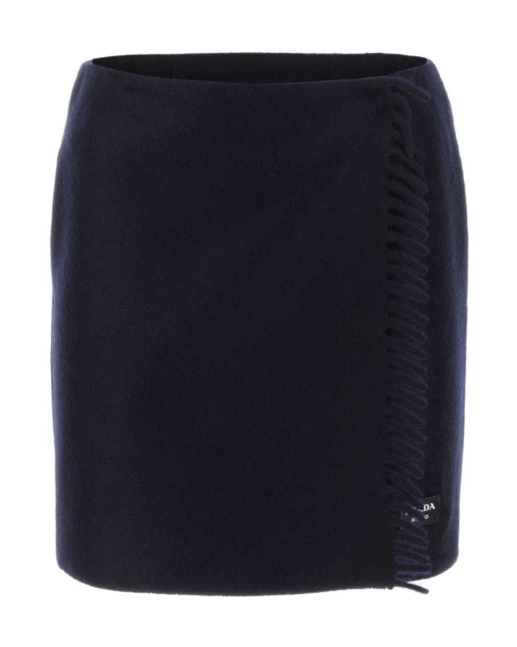 Prada Blue Wrap Mini Skirt