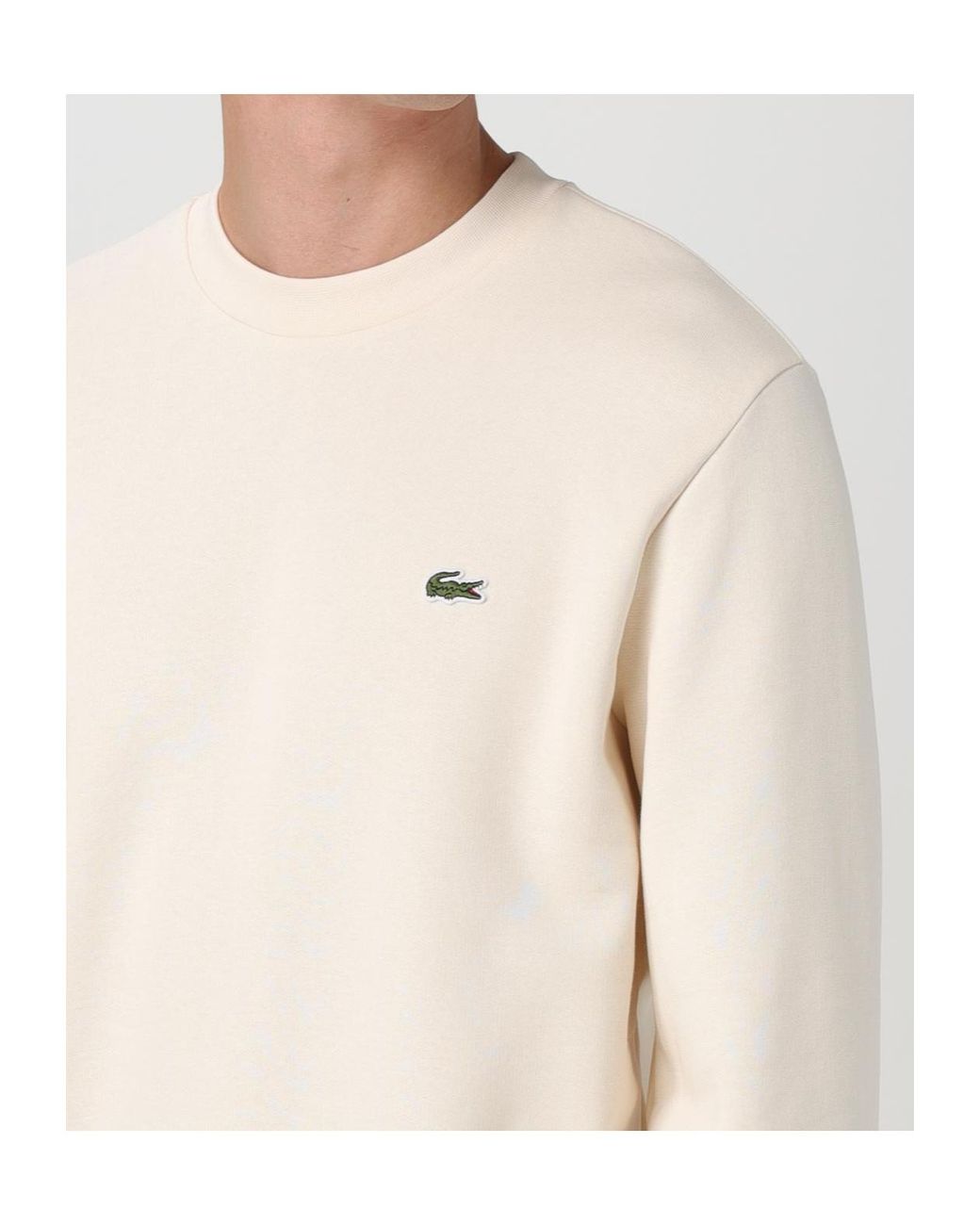 Lacoste Gray Fleece Crewneck Sweatshirt for men