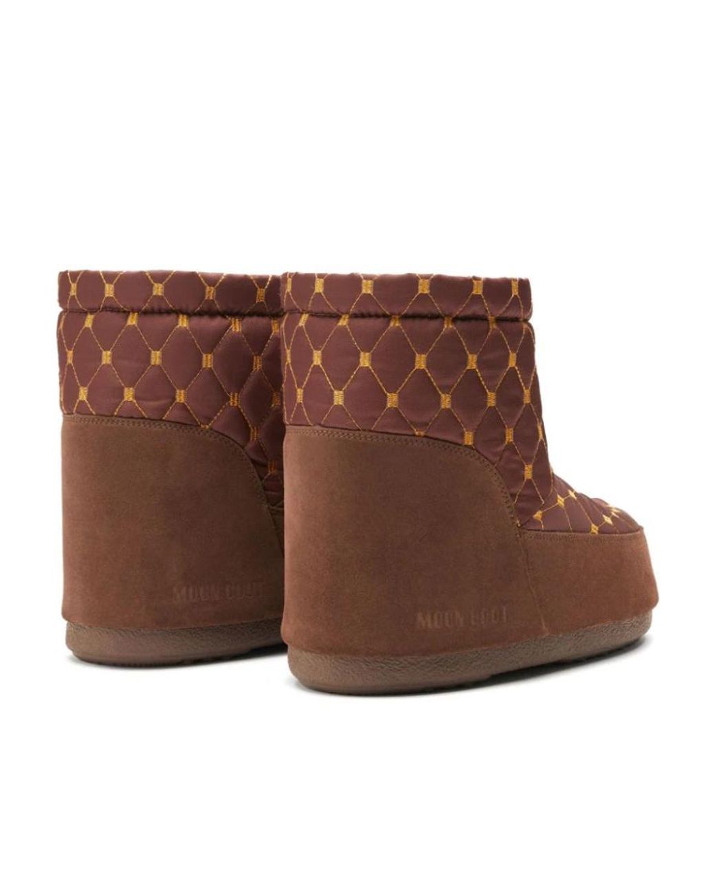 Moon Boot Brown Icon Low Quilted Slip-On Boots