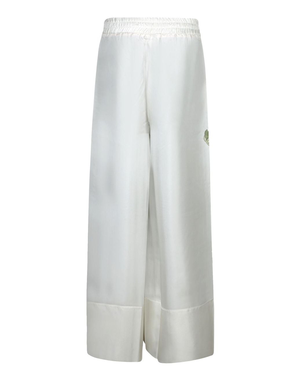 Pierre Louis Mascia White Floral Wide-Leg Pants
