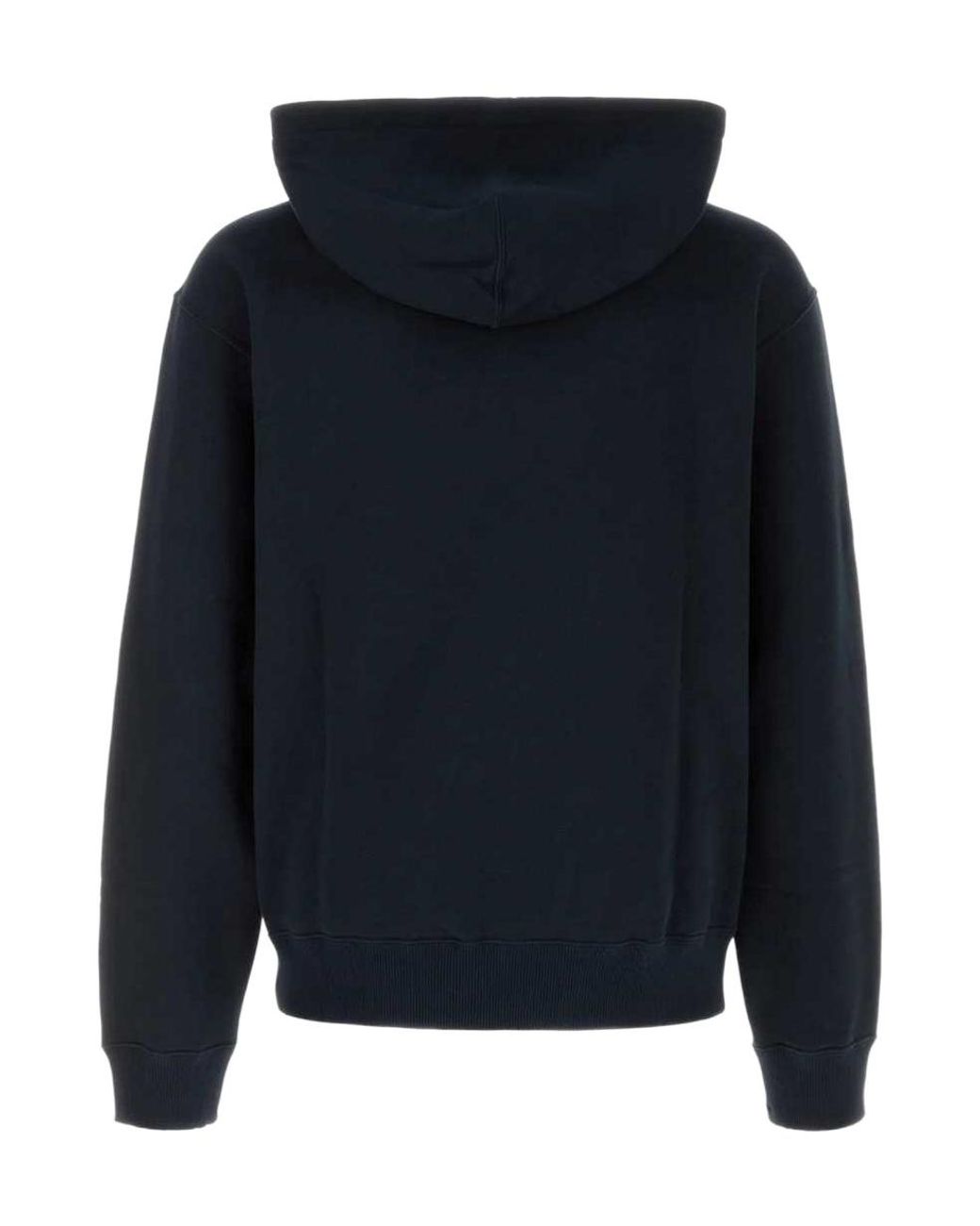 Jil Sander Blue Drawstring Hooded Sweatshirt for men