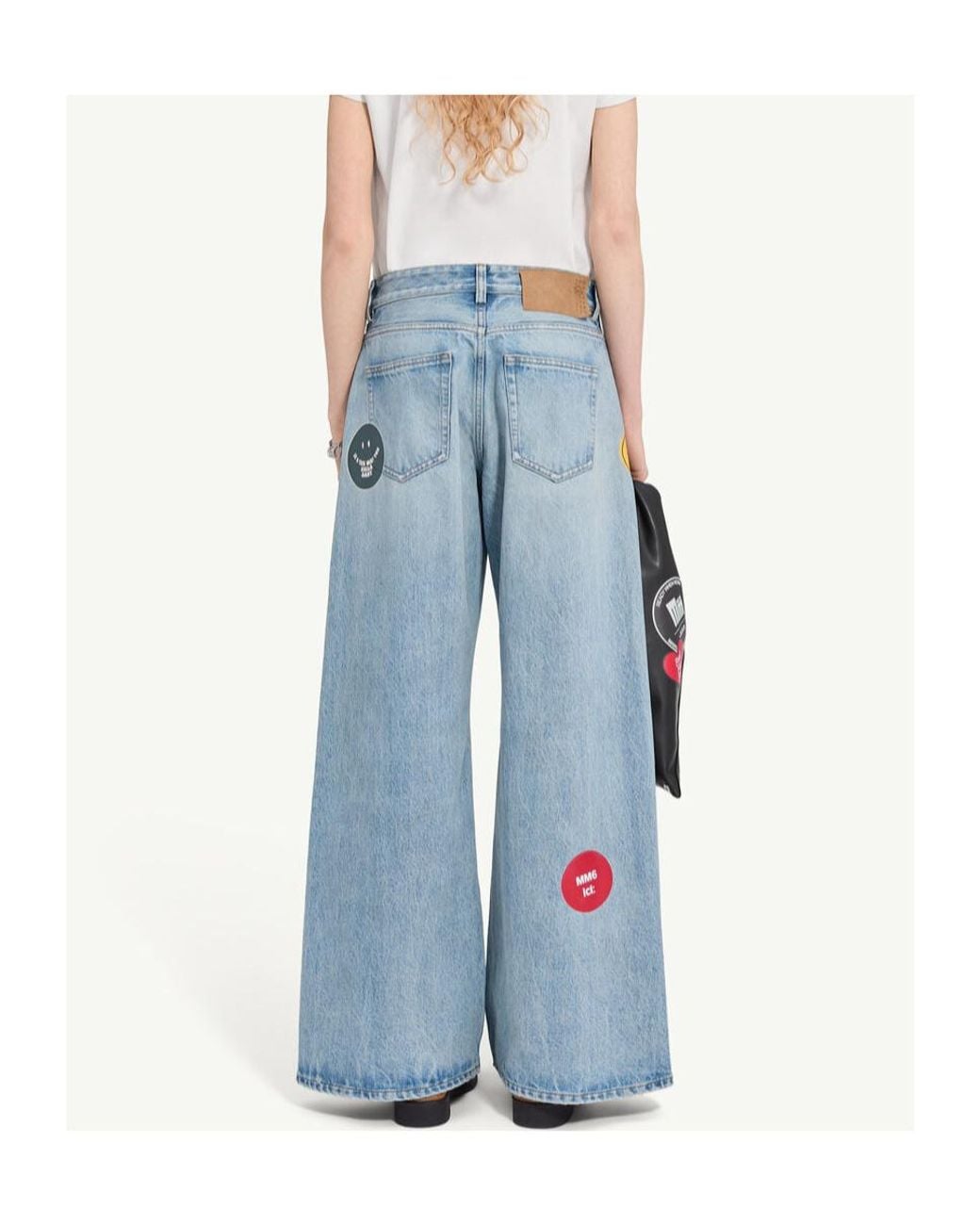 MM6 by Maison Margiela Blue Wide-Leg Jeans