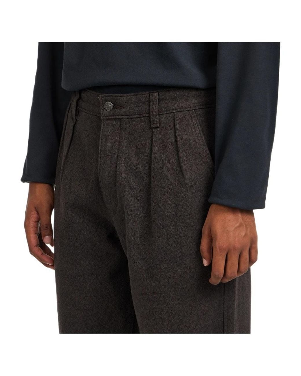 Levi's Black Xx Chino Pleated Baggy Pants for men