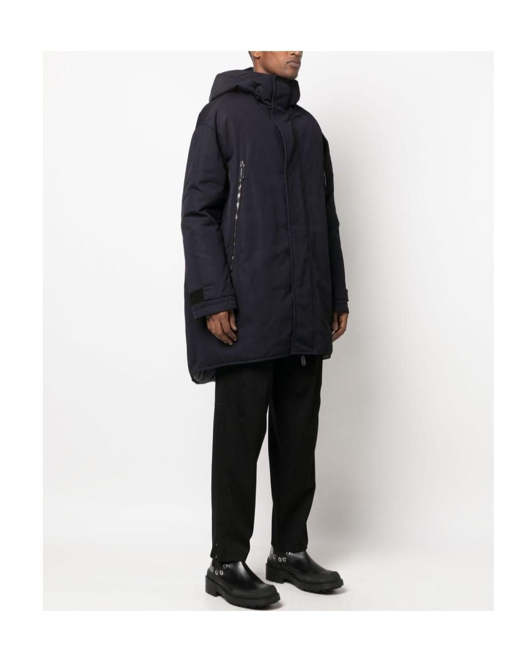 Giorgio Armani Blue Long-Sleeve Down Jacket for men