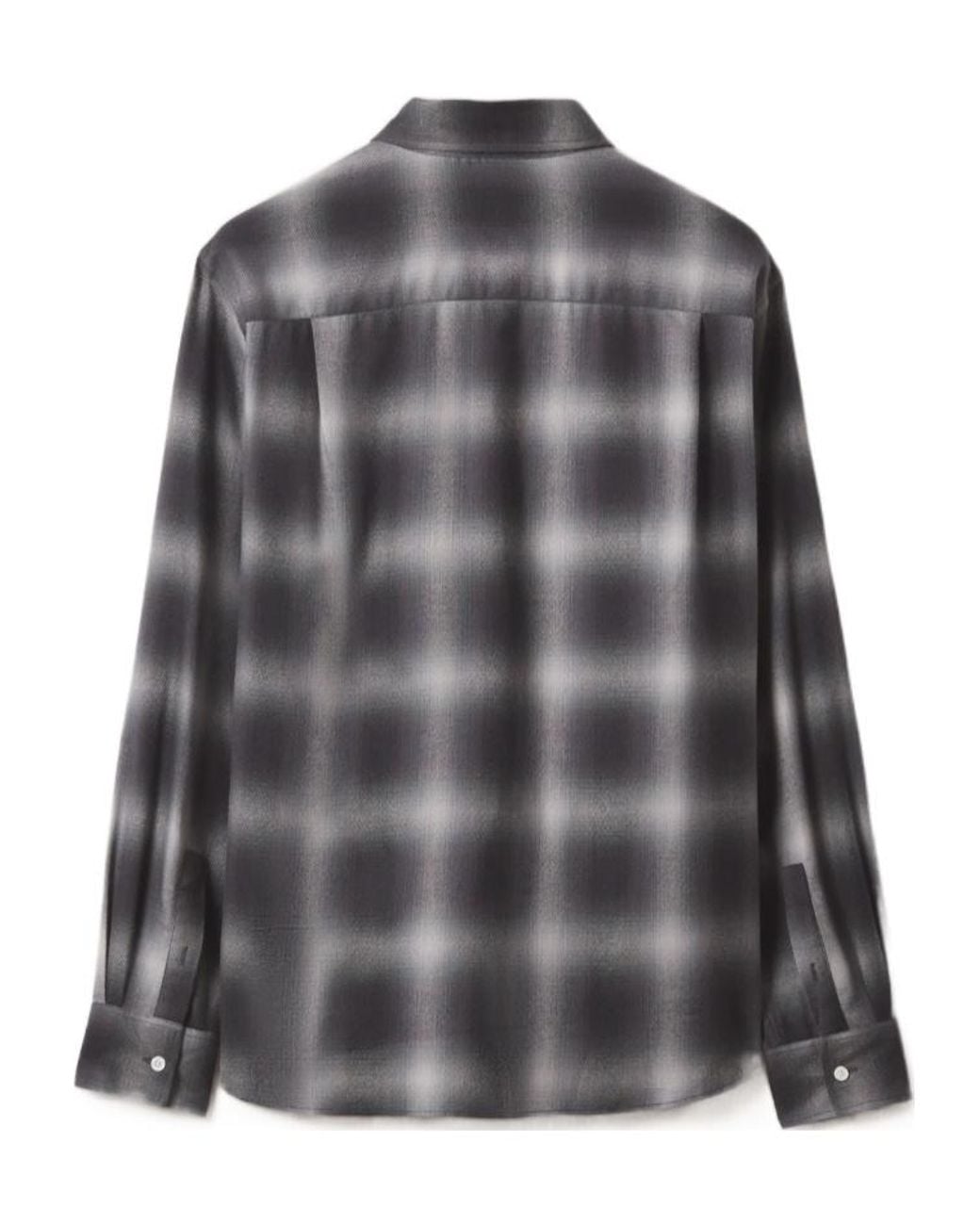 Maison Kitsuné Gray Gradient Check Casual Shirt for men
