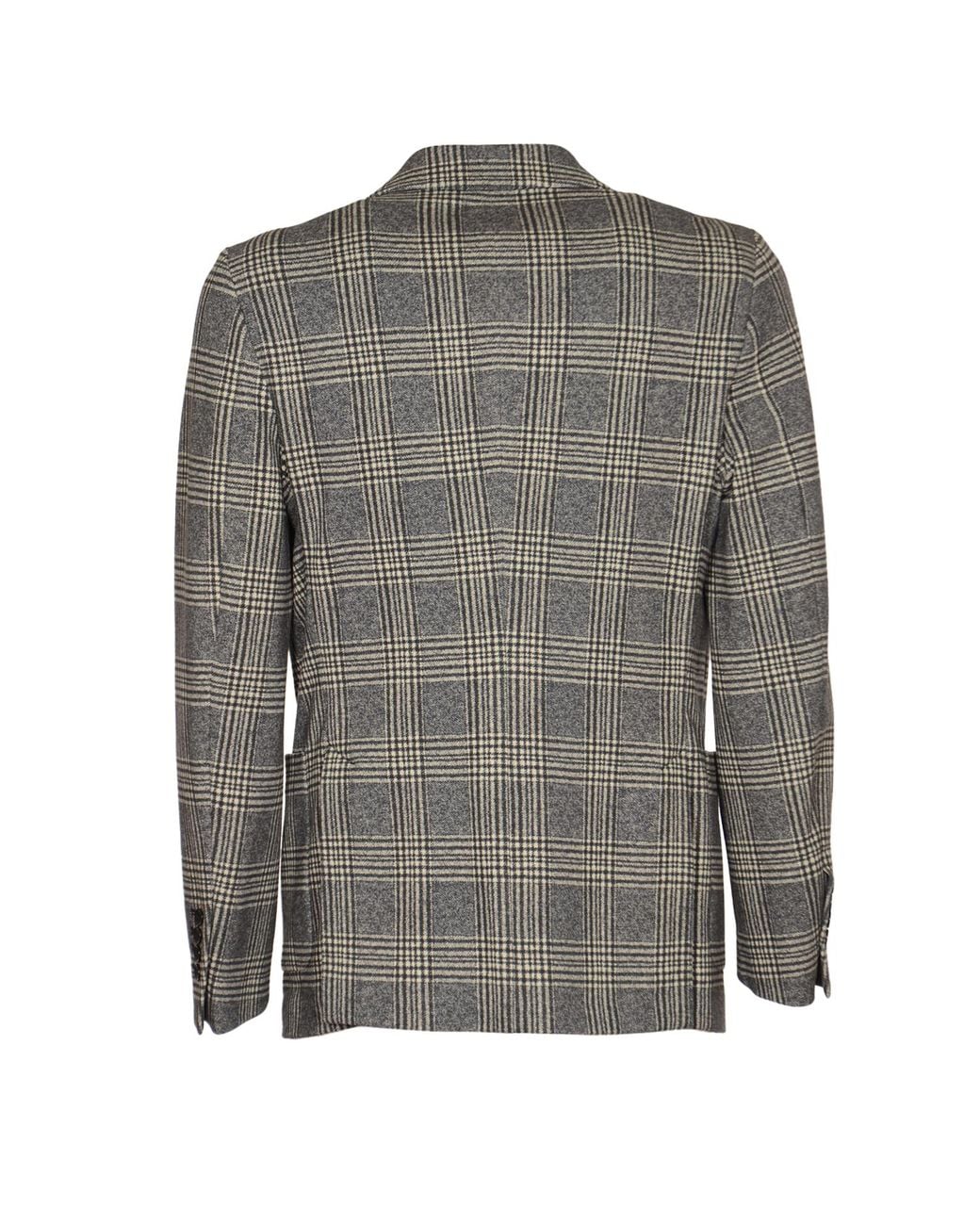 Circolo 1901 Gray Prince-Of-Wales-Check Blazer for men
