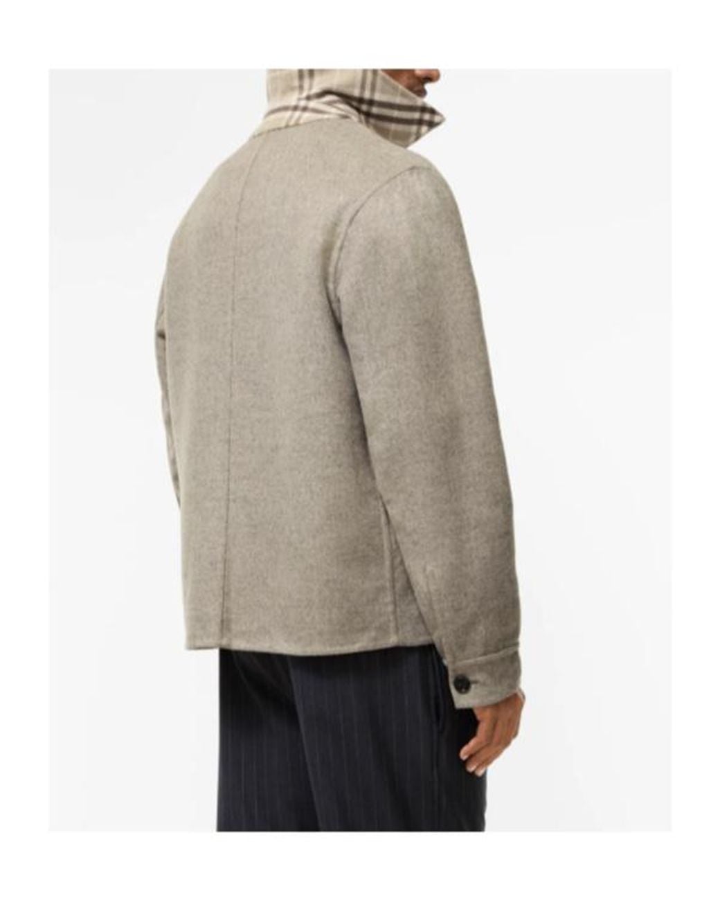 Burberry Brown Wool Thorn Overshirt for men