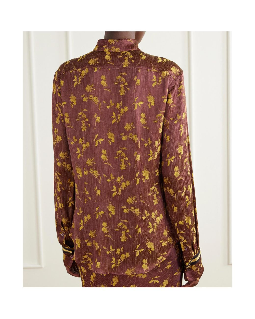 Dries Van Noten Brown Jacquard Shirt