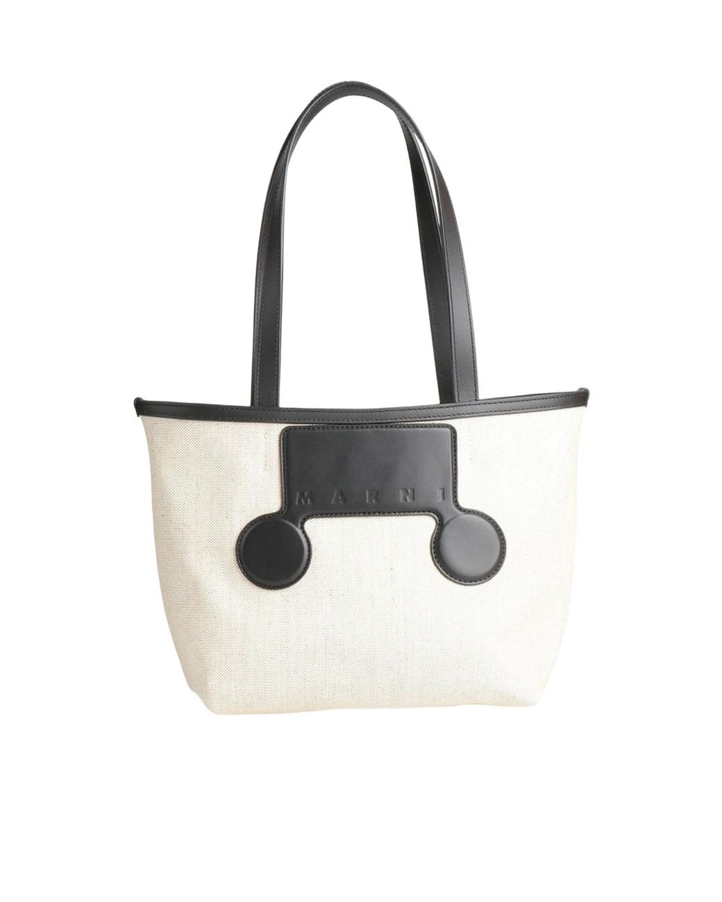 Marni White Two-Tone Handbags