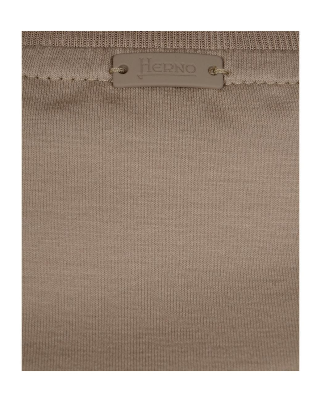 Herno Gray Crewneck Short-Sleeve Shirt for men
