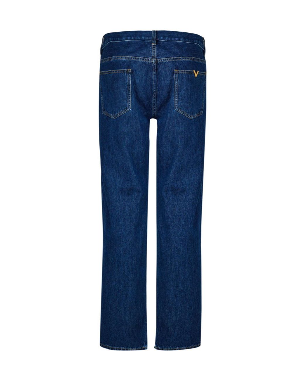 Valentino Blue Dark Straight-Leg Jeans for men