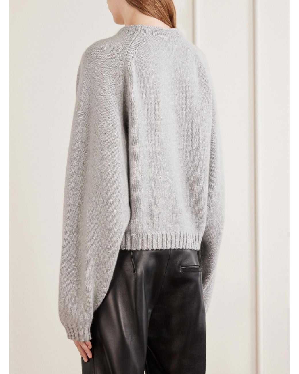 Khaite Gray Cashmere Sweater