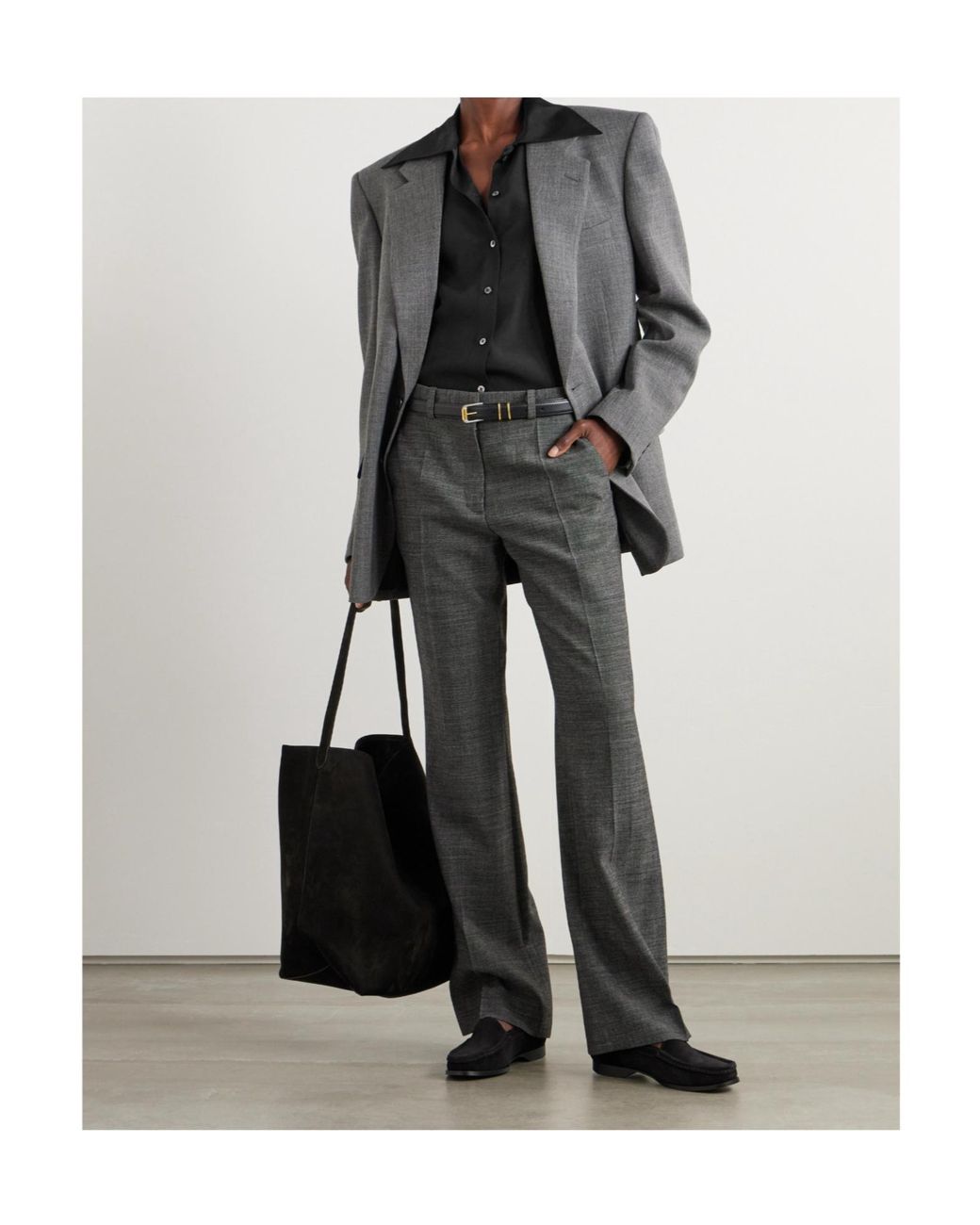 The Row Black Button-Down Shirt