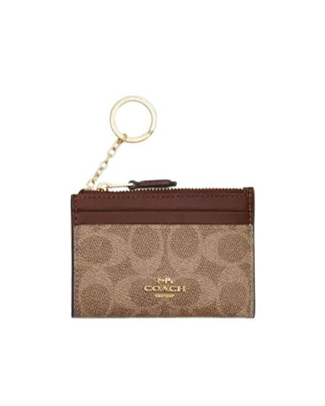COACH Brown Mini Card Holder