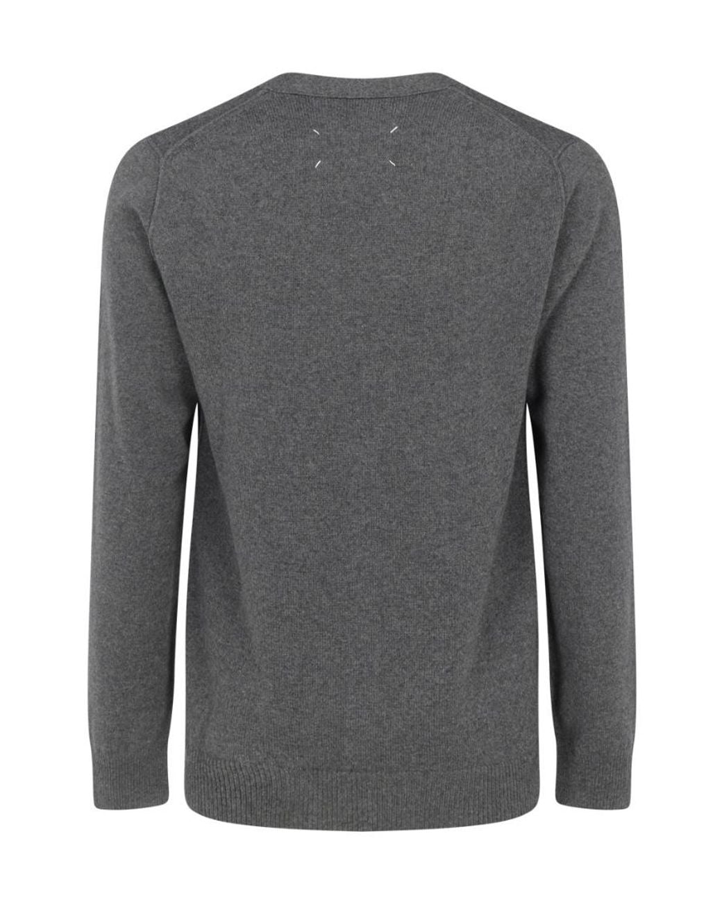 Maison Margiela Gray Button-Up Knitted Cardigan for men