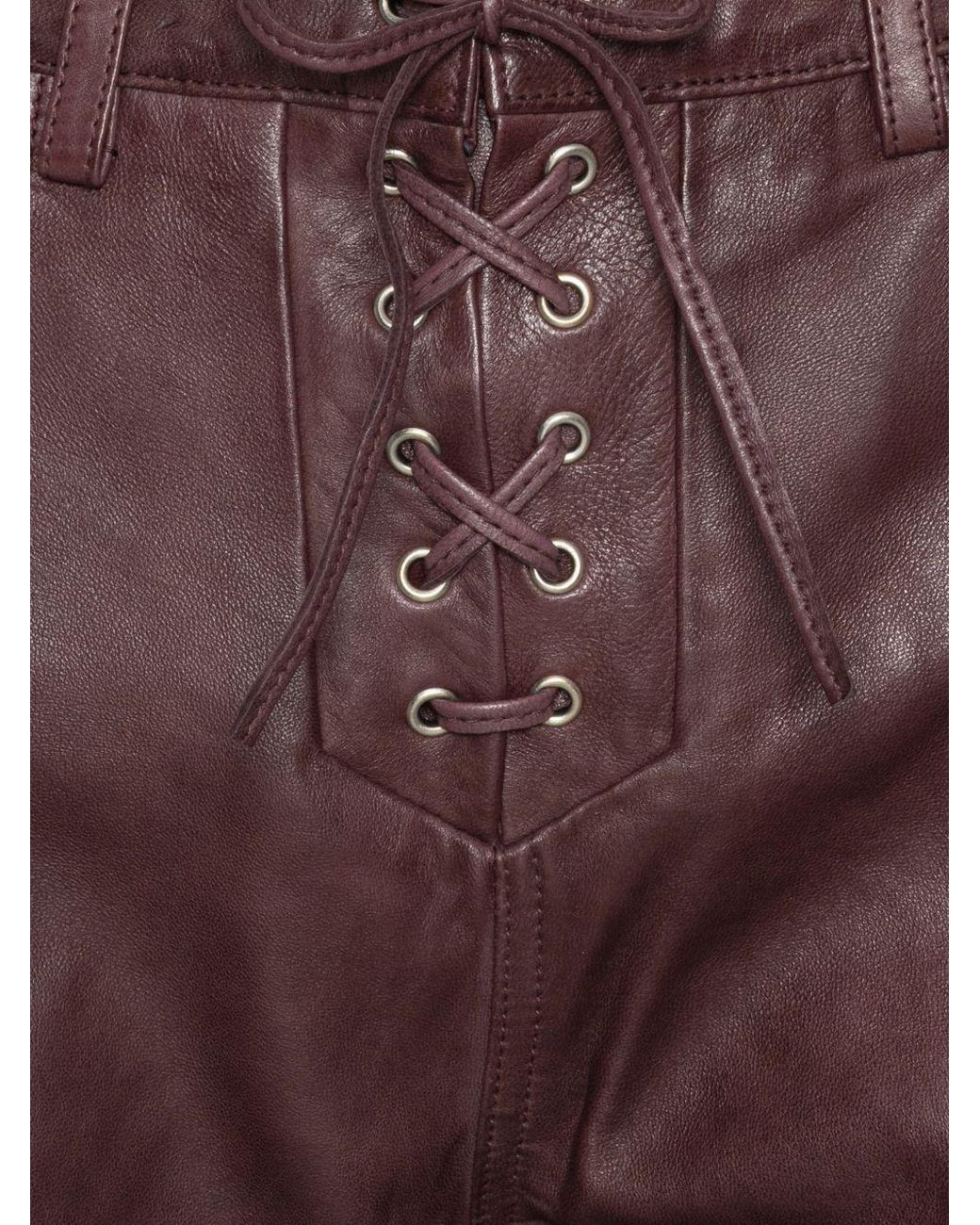 ROTATE BIRGER CHRISTENSEN Purple Lace-Up Flared Trousers