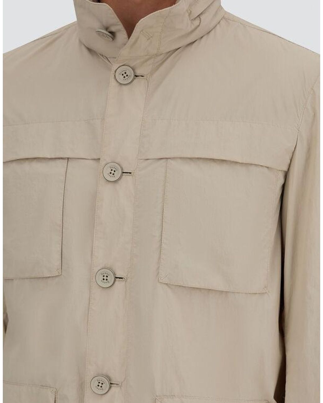 Herno Gray Button-Front Casual Jacket for men