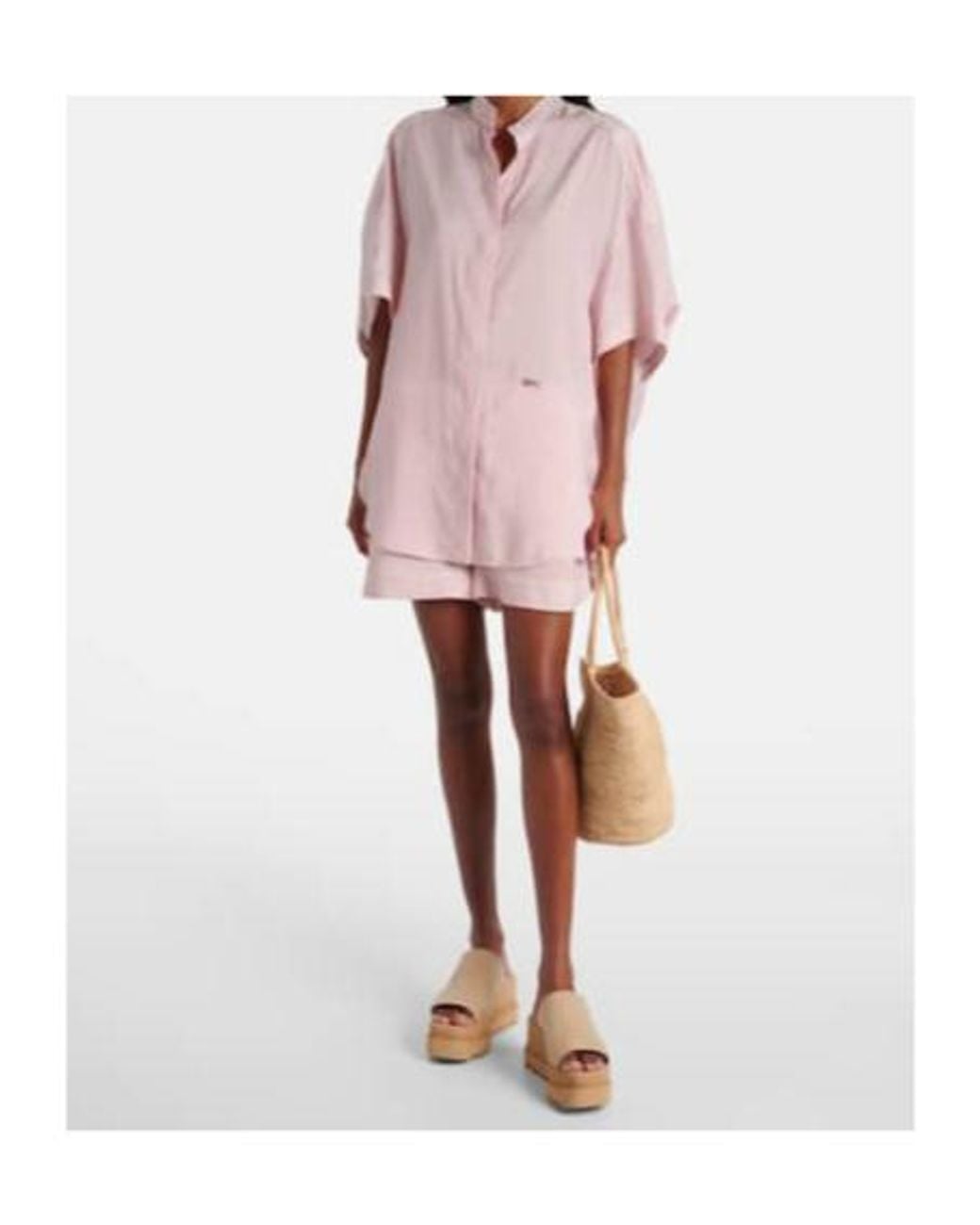Stella McCartney Pink Striped Silk Shirt