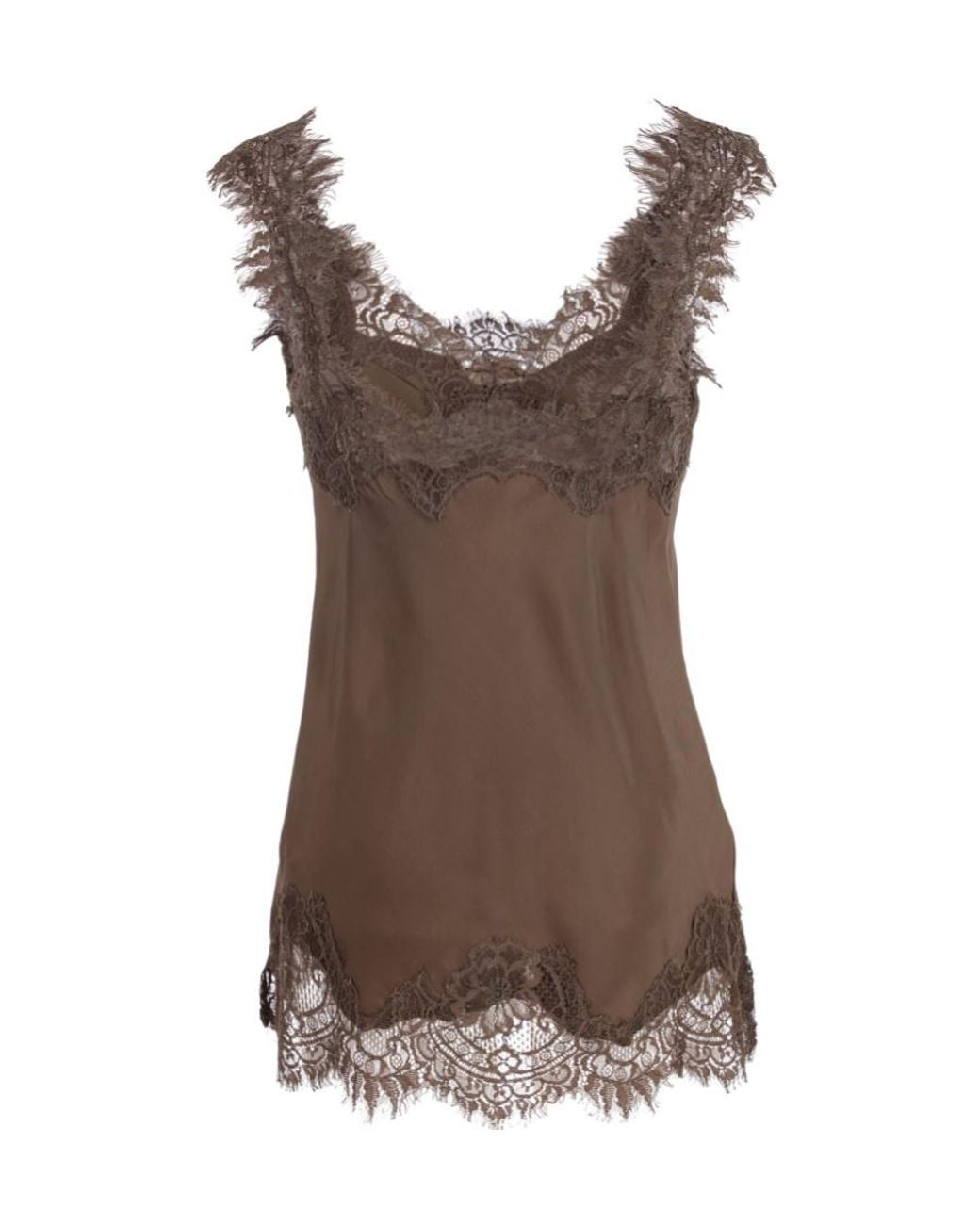 Gold Hawk Brown Silk Halter Vest