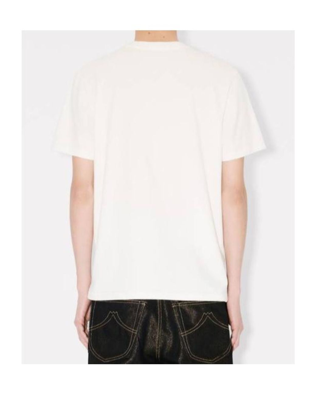 KENZO White 'Boke Flower' Embroidered Slim T-Shirt for men