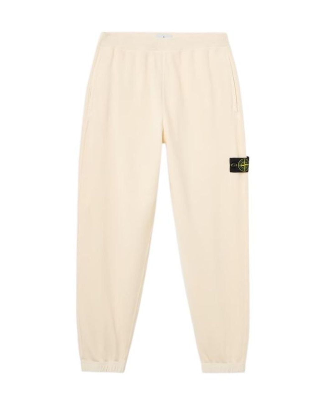 Stone Island Natural Loose-Fit Joggers With Pockets And Elasticated Cuffs for men
