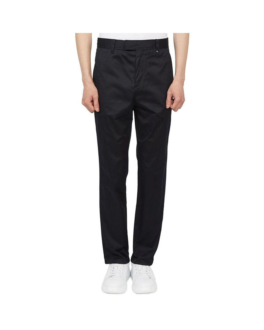 Burberry Black Slim-Cut Monogram-Motif Chinos for men