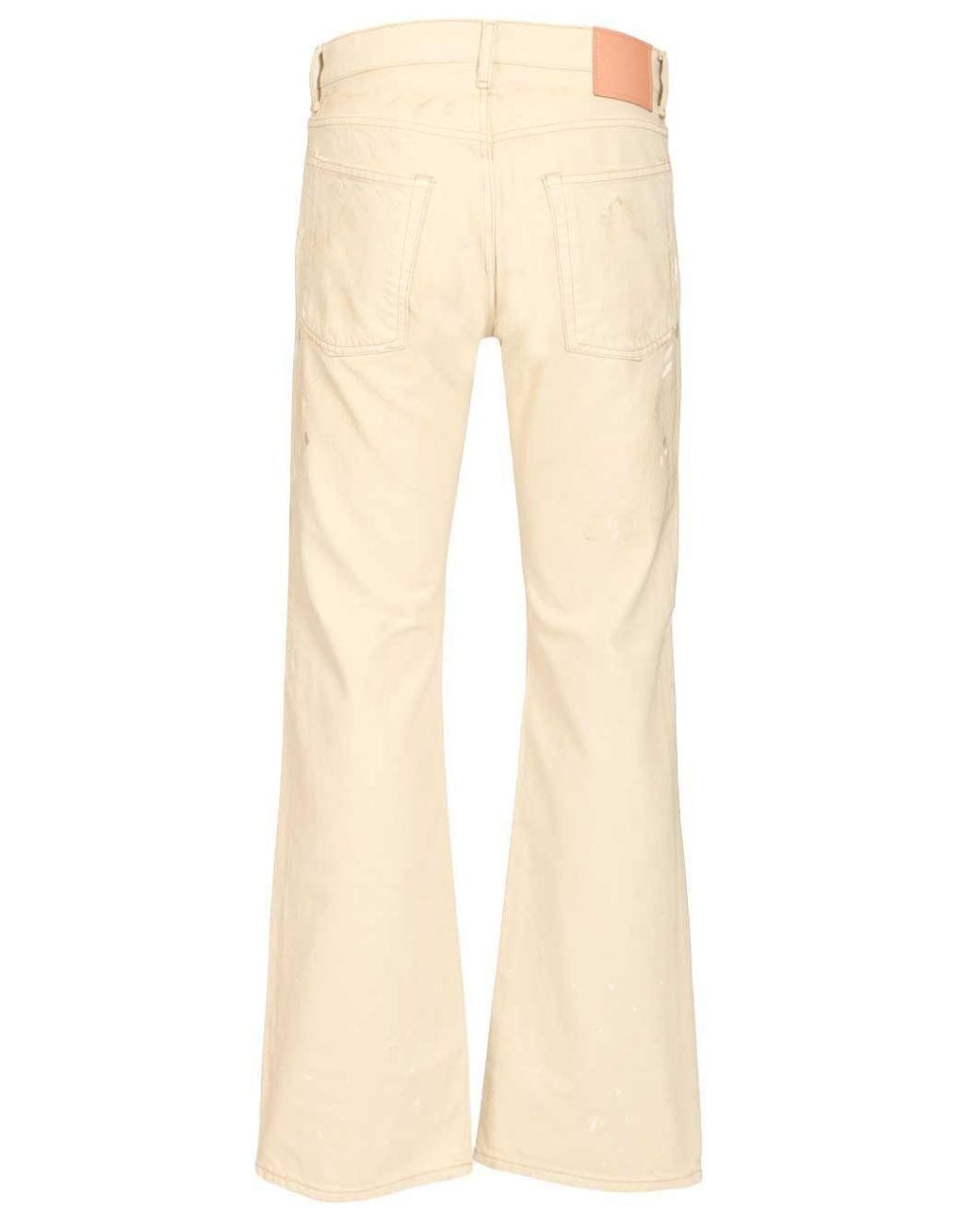 Acne Natural Logo Patch Jeans for men