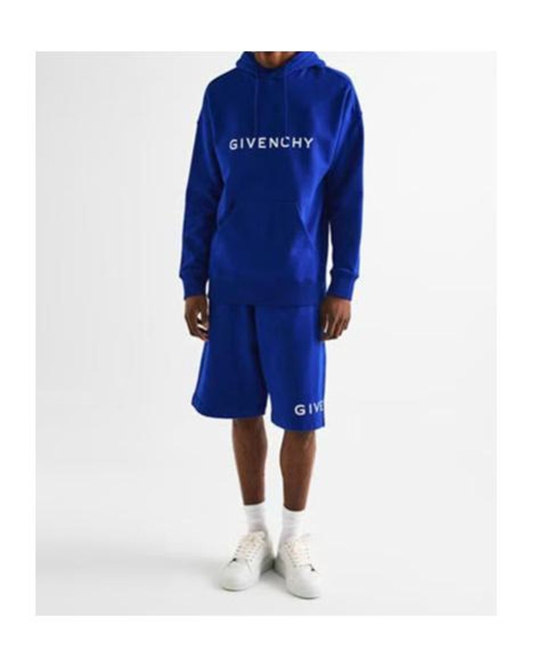 Givenchy Blue Hooded Sweatshirt for men