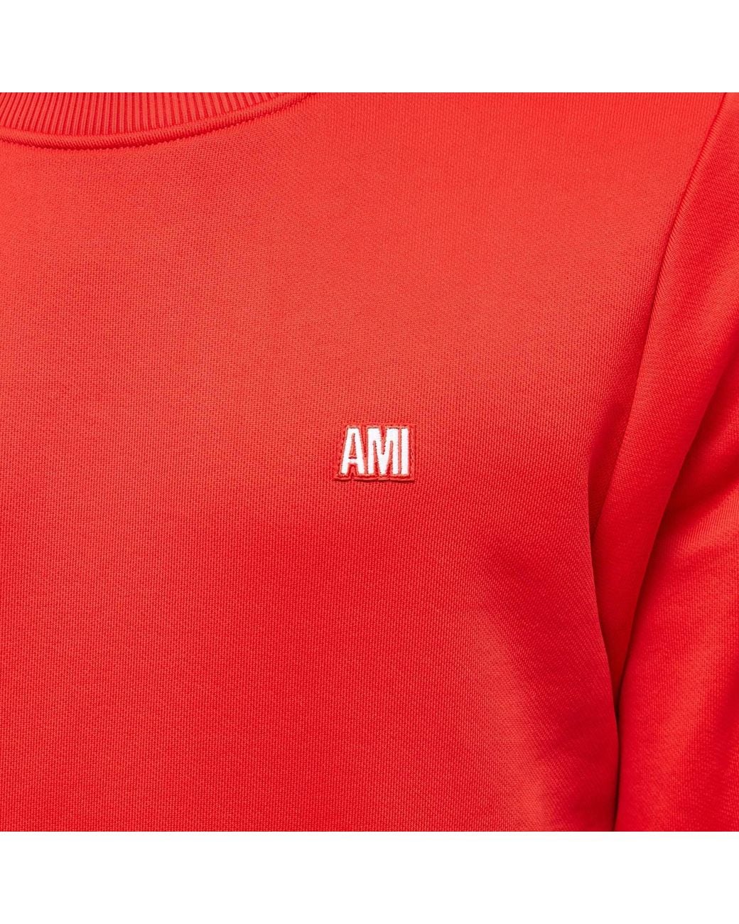AMI Red Ami De Coeur Sweatshirt for men
