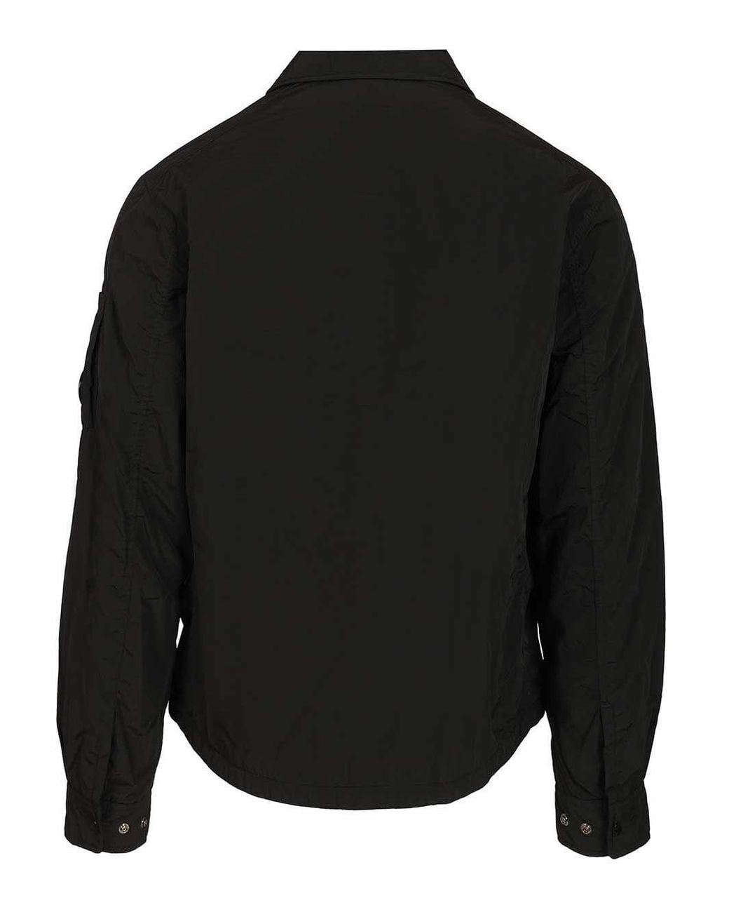 C P Company Black Chrome R Padded Overshirt Jacket for men