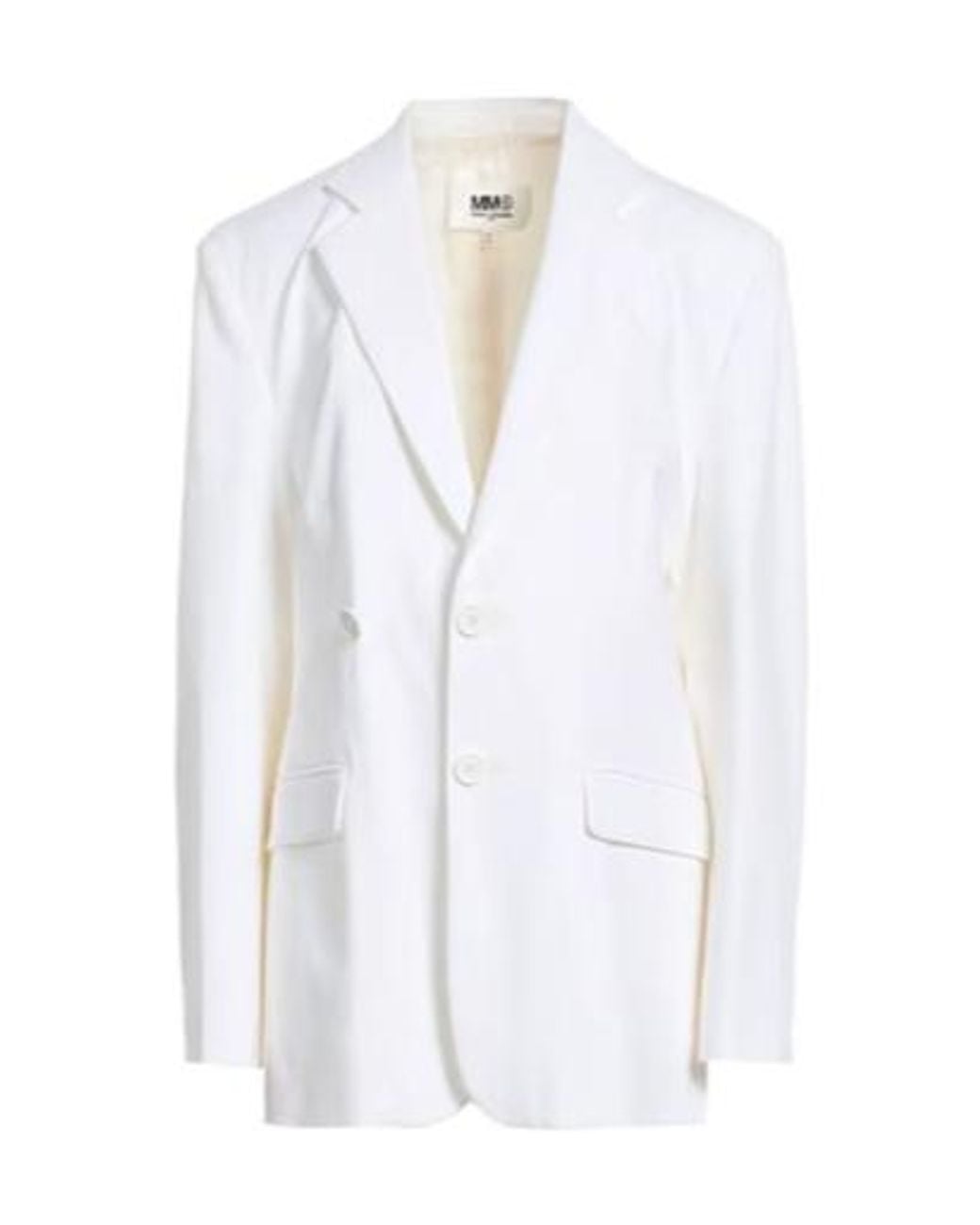 Maison Margiela White Minimalist Singlebreasted Blazer
