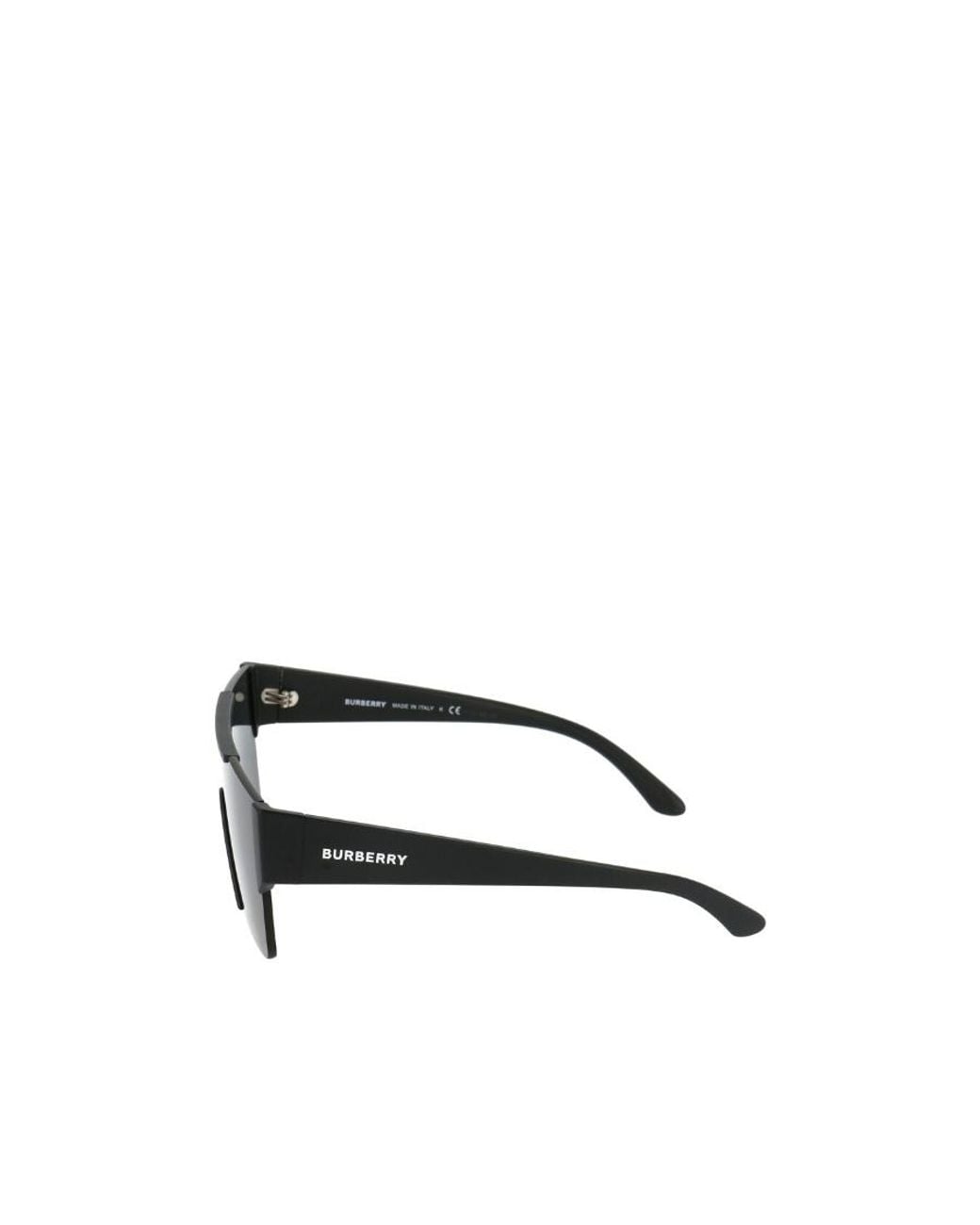 Burberry Gray Eyewear Shield Frame Sunglasses for men