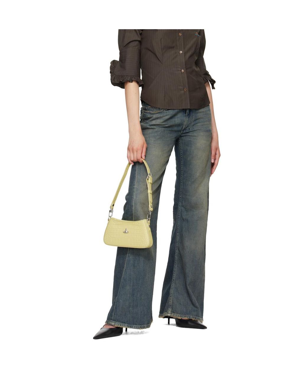 Vivienne Westwood Metallic Tasha Embossed Shoulder Bag