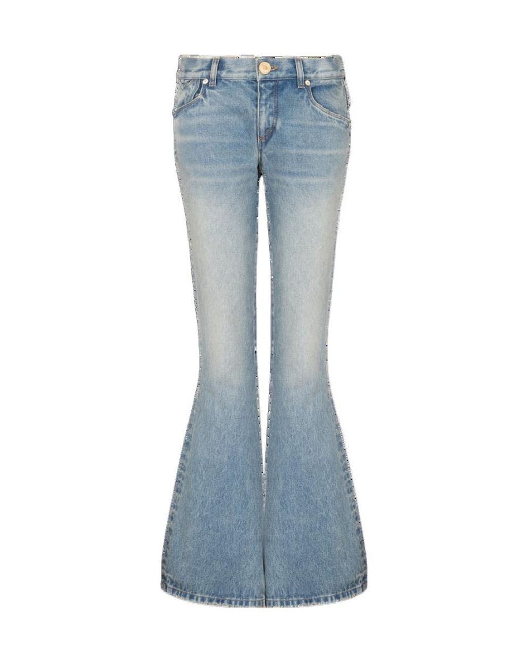 Balmain Blue Western Bootcut Denim Jeans